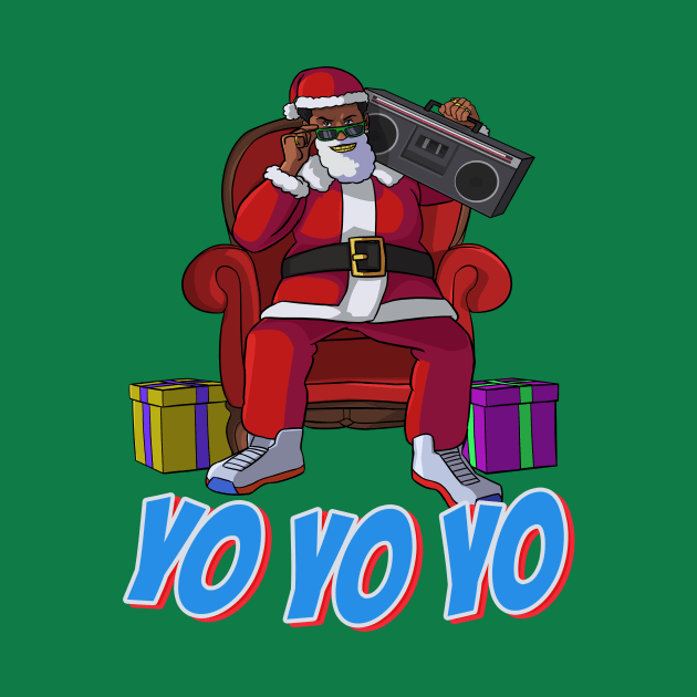 African American Santa Claus Christmas by Noseking