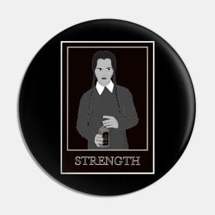 Wednesday Addams - Strength Tarot Card Pin