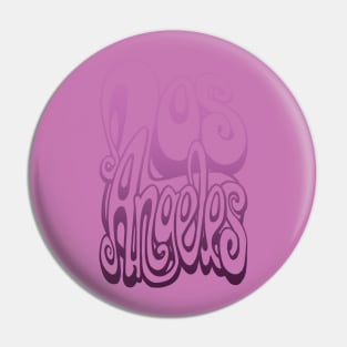 Los Angeles lettering art - spring crocus pink Pin