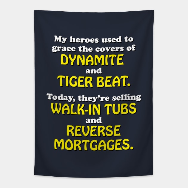 Reverse Mortgages Joke Tapestry by GloopTrekker