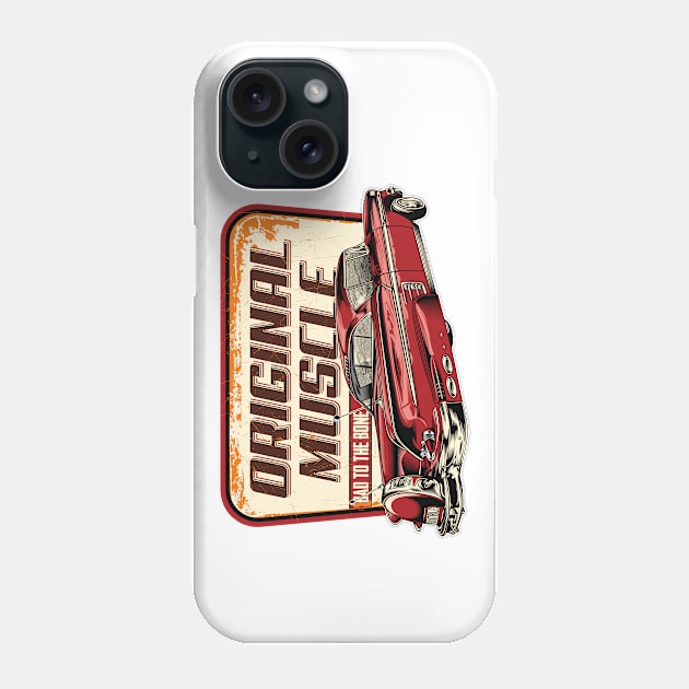 Original muscle - vintage car quote Phone Case by Teefold