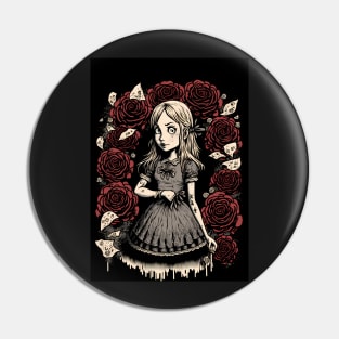 Alice in Wonderland: Dark Gothic Punk E-Girl Style Pin