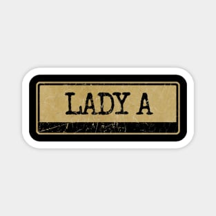 Aliska text black retro - LADY A Magnet