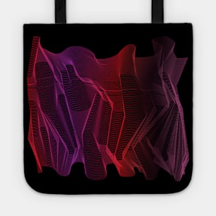 Abstarct artistic thin wavy lines Tote