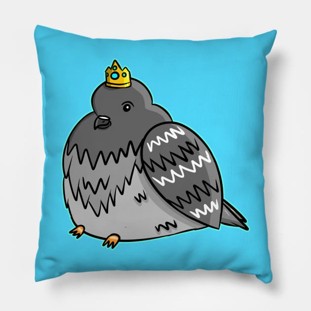 PIGEON LORD Pillow by roxiqt