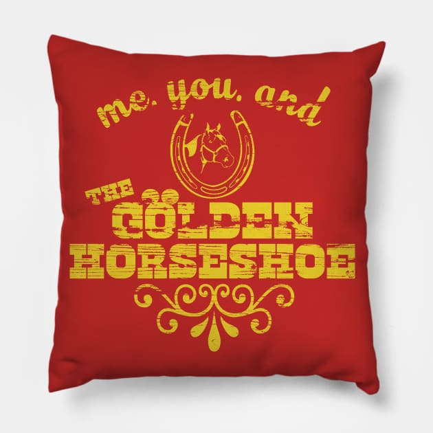 Golden Horseshoe Saloon Pillow by PopCultureShirts