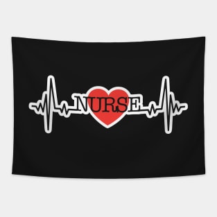 Nurse Heartbeat I Love Nursing Tapestry