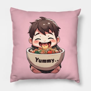 mukbangs maniacs Pillow