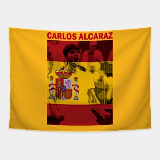 Alcaraz Engraved Spain Flag Tapestry