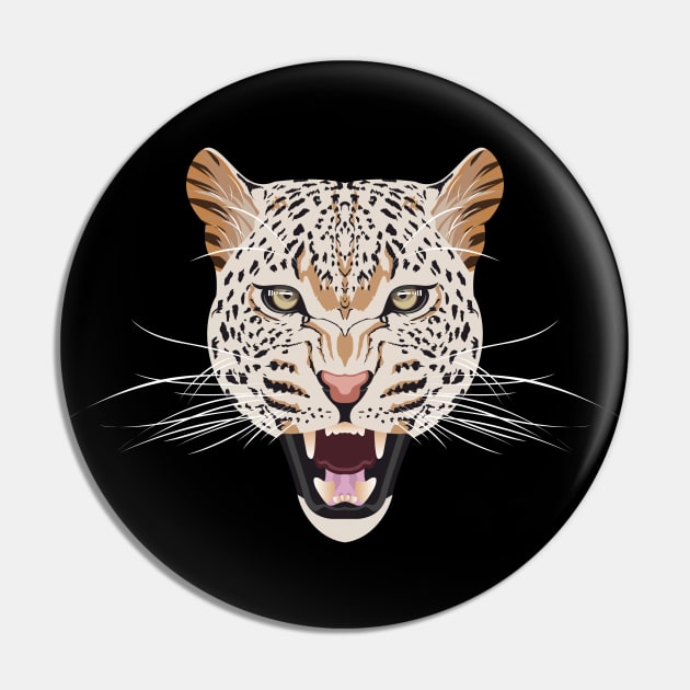 Leopard Face, Wild Animal Pin by ilhnklv