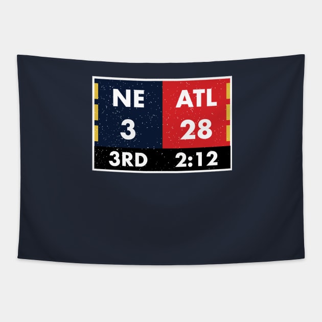 NE 3 ATL 28 to NE 34 ATL 28 Final Shirt: Funny Game Shirts Tapestry by teemaniac