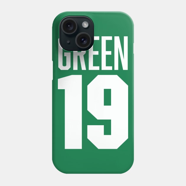 Green 19 Phone Case by chrayk57