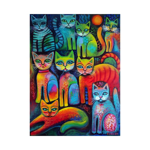 Colourful Kittens by karincharlotte