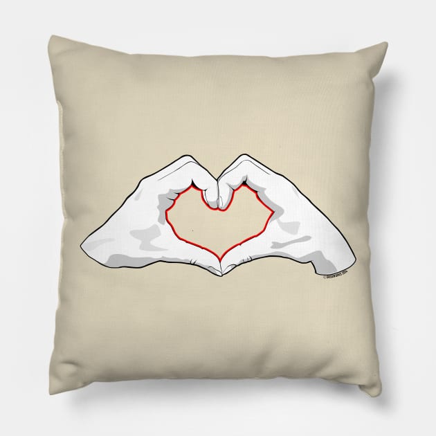 Heart Hands Pillow by Siegeworks