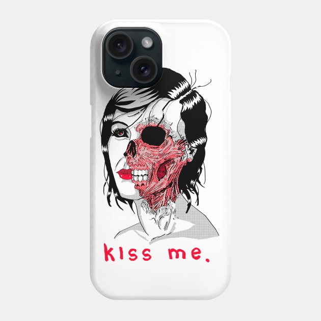 The Kissing Skull Phone Case by Archonyto