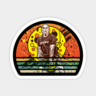 Vintage Retro Sunset Joe Rogan Magnet