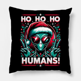 Ho ho ho, Humans! - Alien Santa Pillow