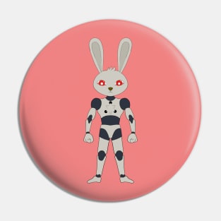 Futuristic robot android bunny Pin