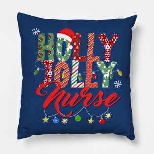 Holly Jolly Nurse Pillow