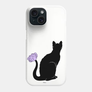 Flower Cat Purple Phone Case