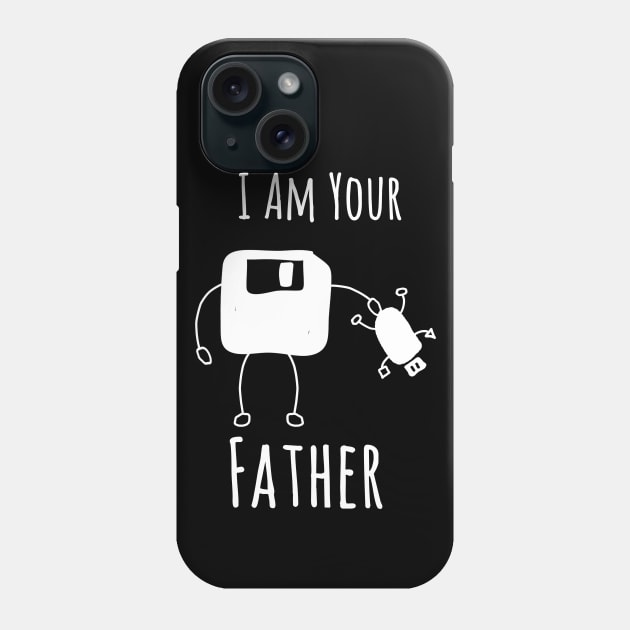 Cute & Funny USB Floppy Disk I Am Your Father Phone Case by kevenwal