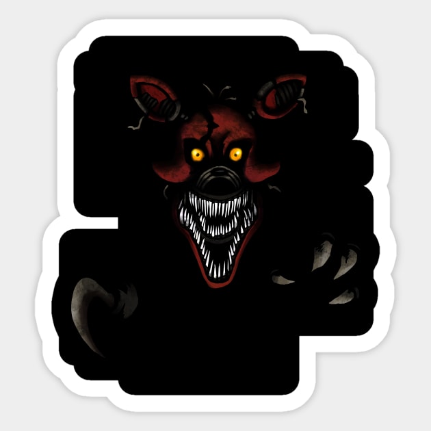 Five Nights at Freddy's Fnaf4 Nightmare Foxy - Fredbear - Sticker