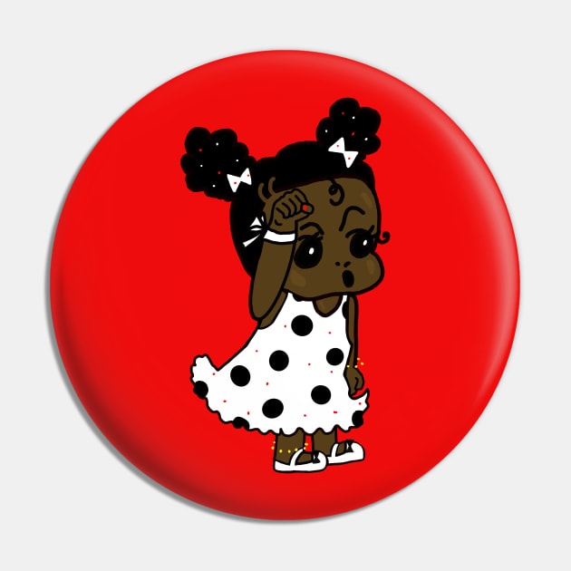 Black girl power Raised fist Pin by yumiyoshi4