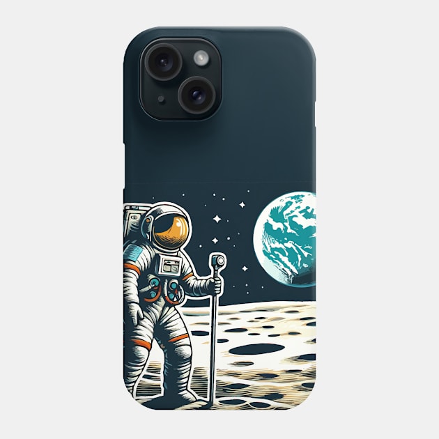 Moon Landing - Astronaut Phone Case by Yonbdl