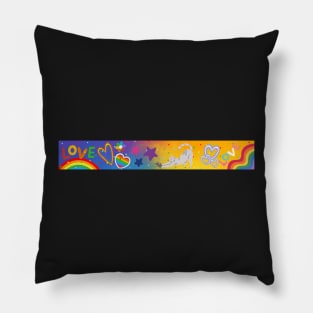 illustration based on the colors of the rainbow Pillow