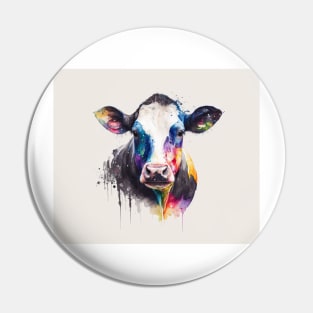 Cow Watercolour Painting Pin