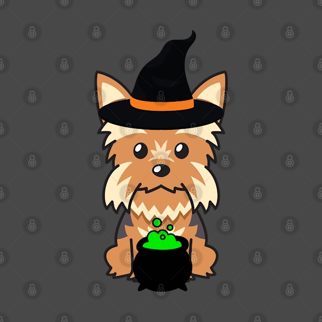 Cute yorkshire terrier dog is a witch by Pet Station