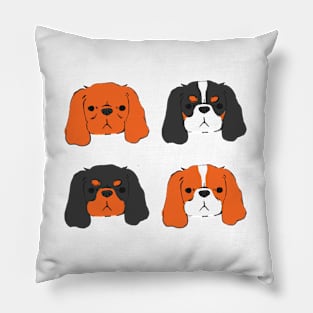 Cavalier King Charles Spaniel - Blenheim, Tri, Ruby, and Black and Tan Pillow