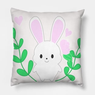 white bunny Pillow