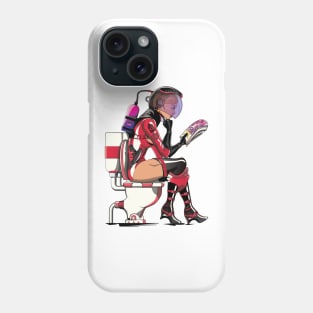 Space Astronaut on the Toilet Phone Case