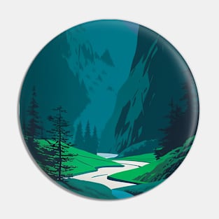 White mountain looming over a lovely river Pin