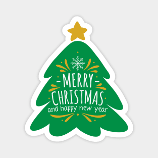 Merry Christmas and Happy New Year Magnet