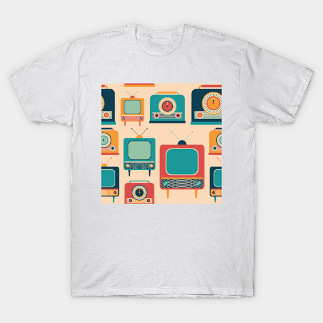 Disover Retro Media Pattern 03 - Tv - T-Shirt