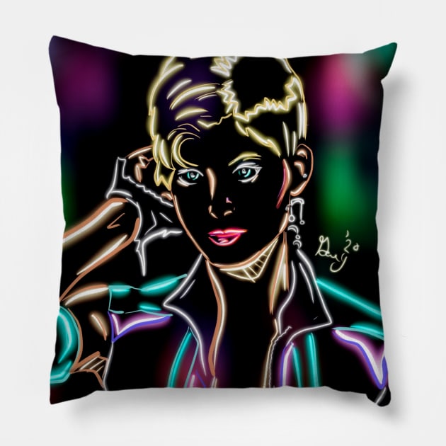 Neon Legend Of Billie Jean Pillow by The Miseducation of David and Gary