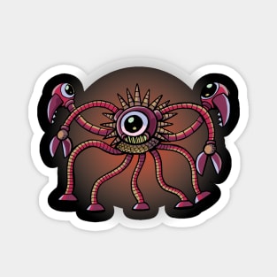 one-eyed mechanical spider Magnet