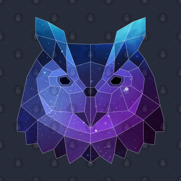 Galaxy Owl Geometric Animal by Jay Diloy