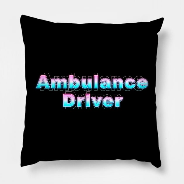 Ambulance Driver Pillow by Sanzida Design