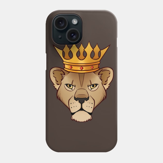 Lioness Queen Head Phone Case by Gellyarts