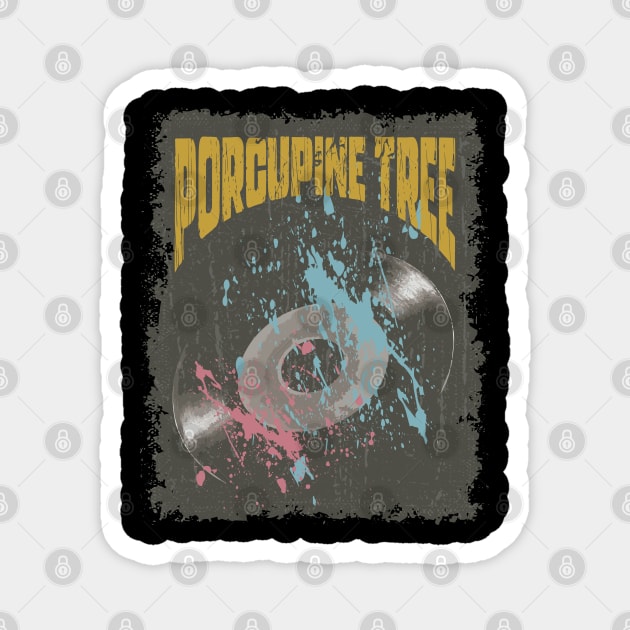 Porcupine Tree Vintage Vynil Magnet by K.P.L.D.S.G.N