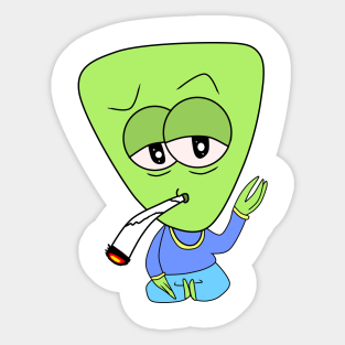 Alien Smoking Weed Stickers Teepublic