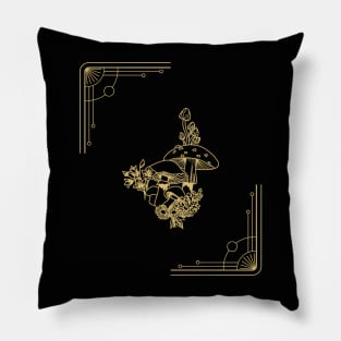 Magical golden mushroom Pillow