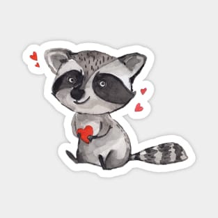 Raccoon love Magnet