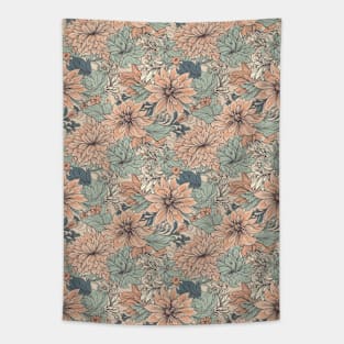 Organic Vintage Colorful Floral Pattern - 03 Tapestry