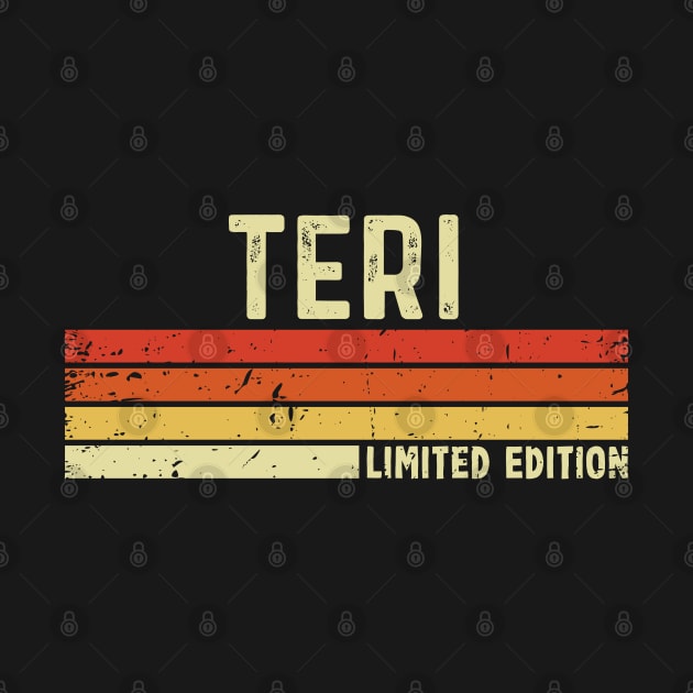 Teri Name Vintage Retro Limited Edition Gift by CoolDesignsDz