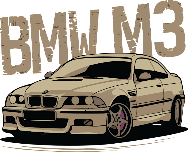 Bmw M3 E46 Drifting Vintage Car Kids T-Shirt by Cruise Dresses