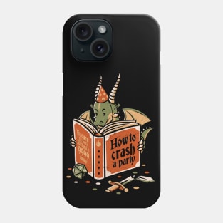 Dragon Reading a Book RPG Party Crashing by Tobe Fonseca Phone Case